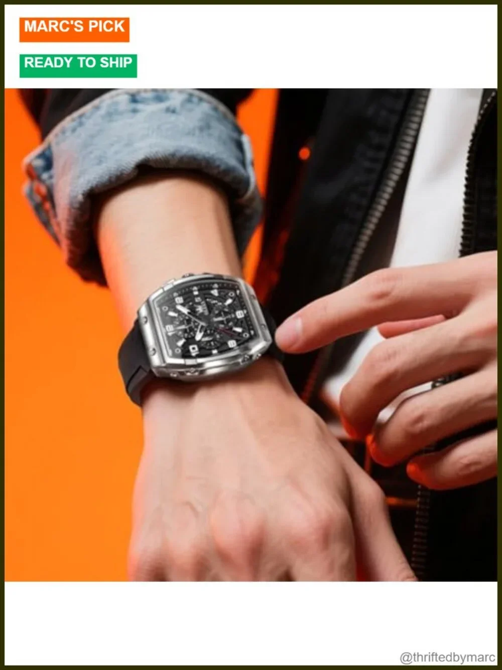 Chronograph Waterproof Luminous Silicone Strap Multifunction Business Watch